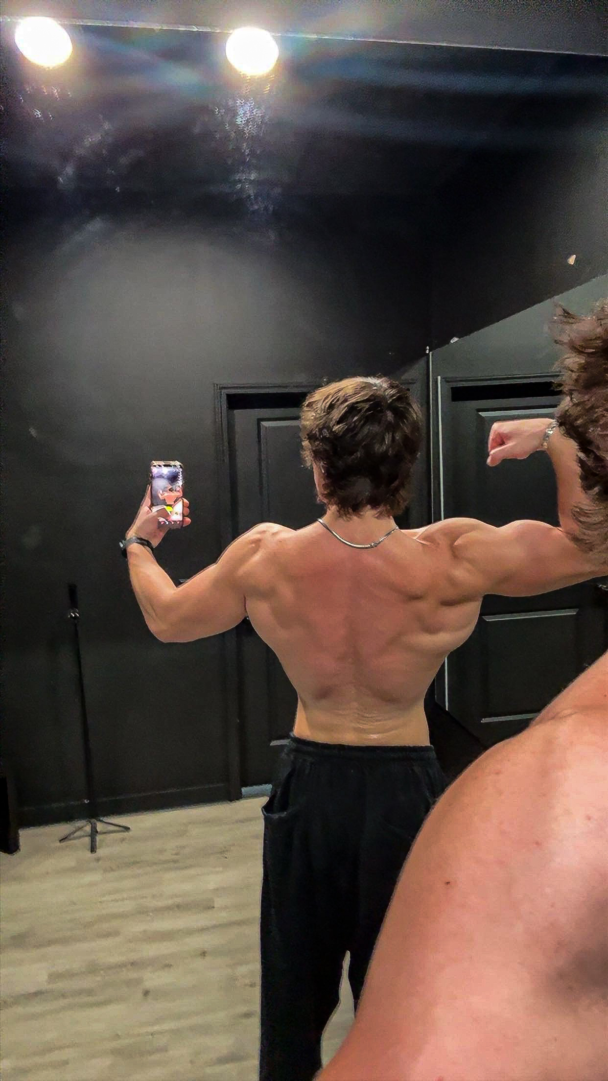 Back double biceps physique photo